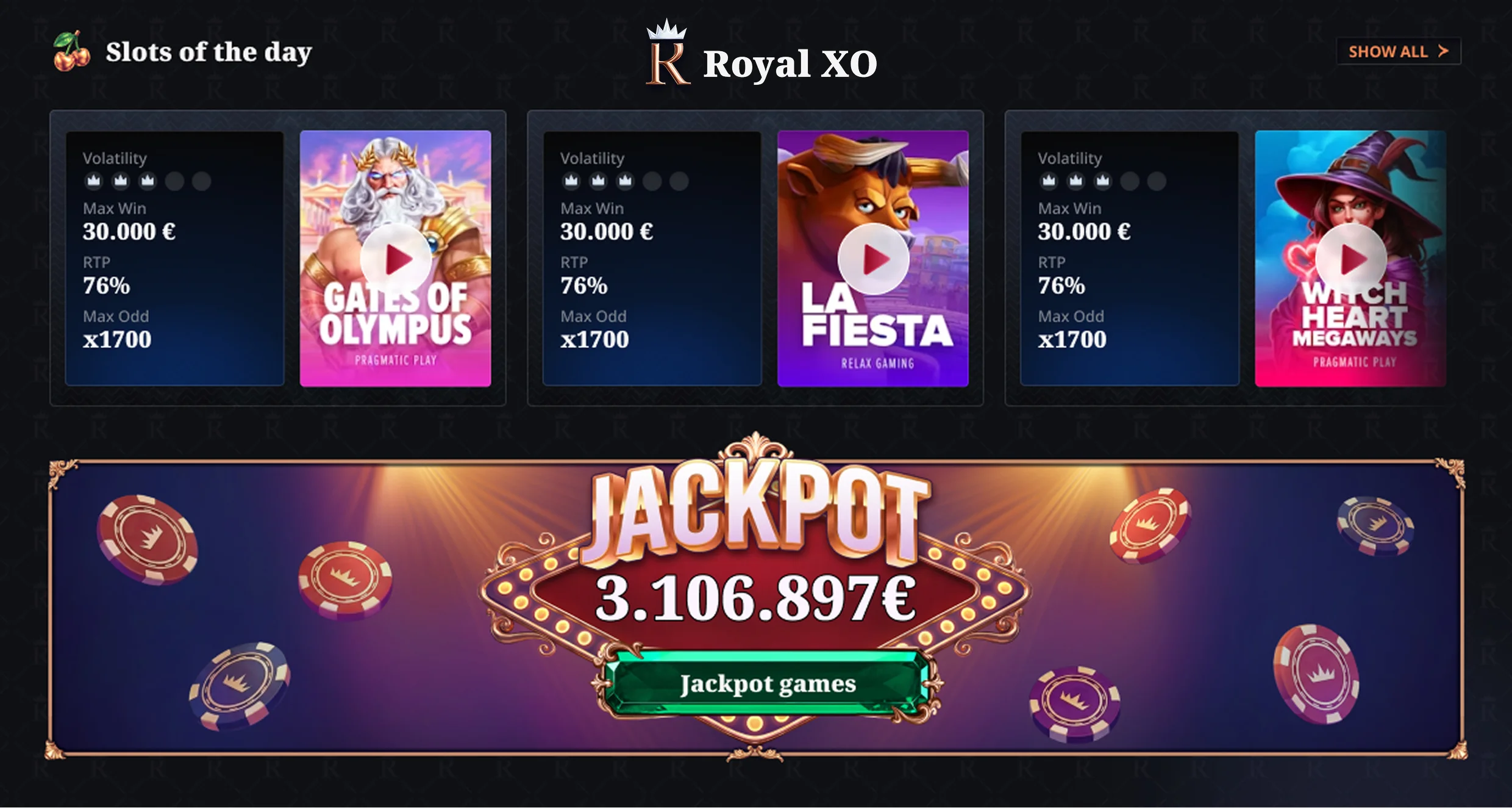 Royalxo Beliebte Spielautomaten